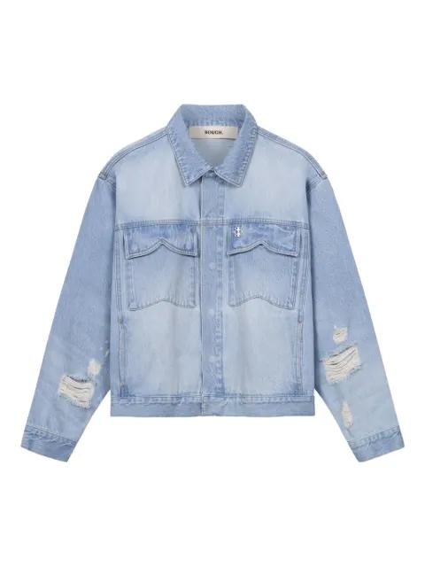 distressed denim jacket by ROUGH.