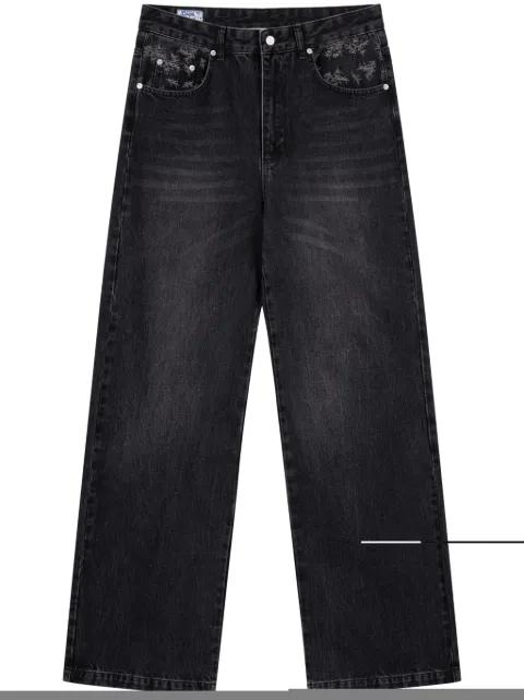 faded wide-leg jeans by ROUGH.