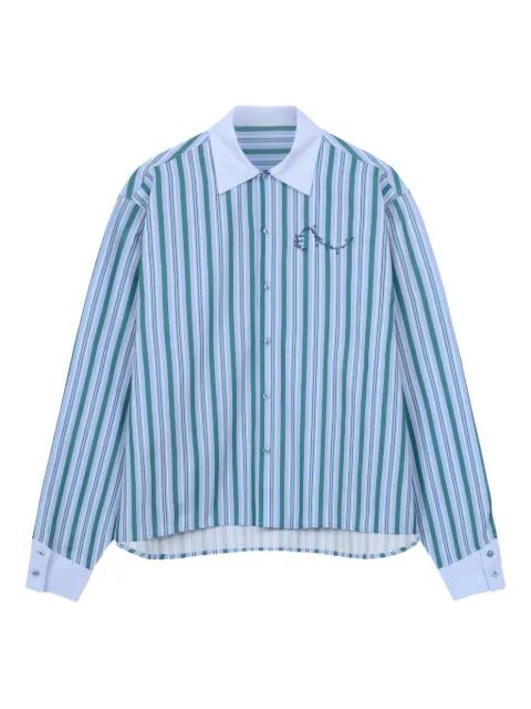 striped button-up shirt by ROUGH.