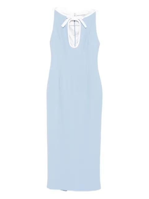 bow-detail keyhole dress by ROWEN ROSE