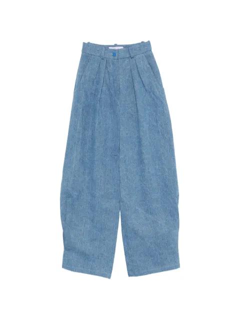 high-waist carrot jeans by ROWEN ROSE