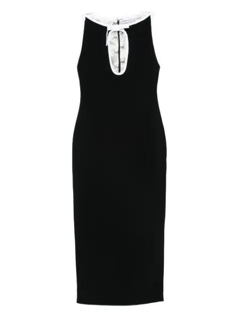 keyhole-neck sleeveless midi dress by ROWEN ROSE
