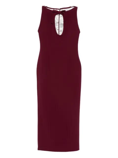 keyhole-neckline sleeveless mini dress by ROWEN ROSE