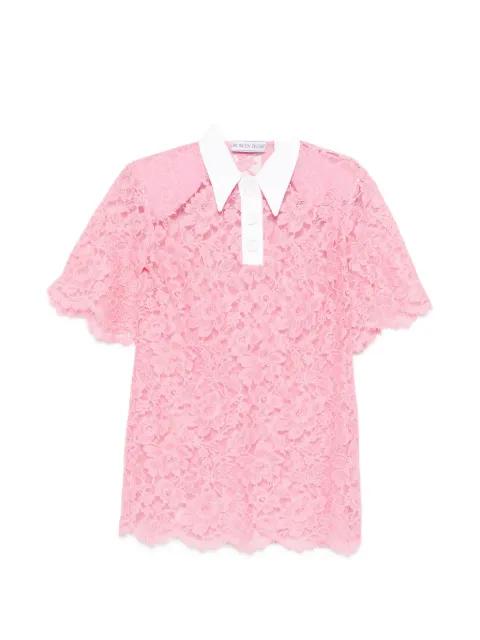 lace polo top by ROWEN ROSE