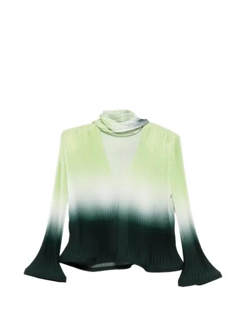 pleated degradé scarf blouse by ROWEN ROSE