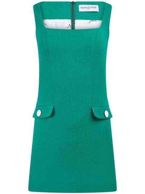 sleeveless wool mini dress by ROWEN ROSE