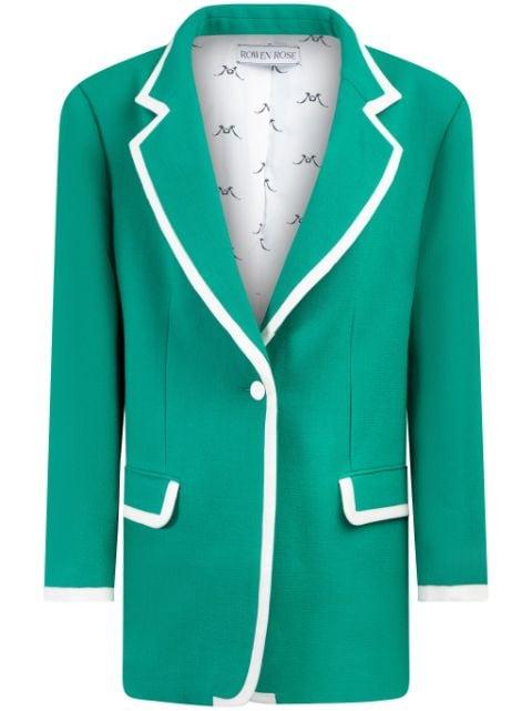 wool oversized blazer by ROWEN ROSE