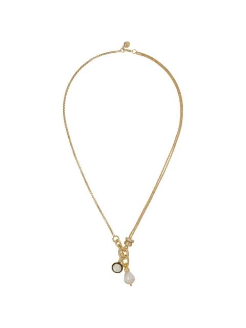 Double Drop cubic zirconia necklace by ROXANNE ASSOULIN