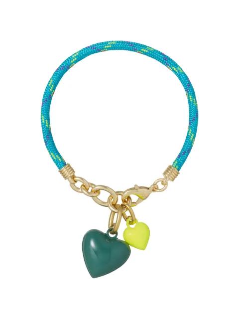 Happy Cord Mini Double Heart bracelet by ROXANNE ASSOULIN