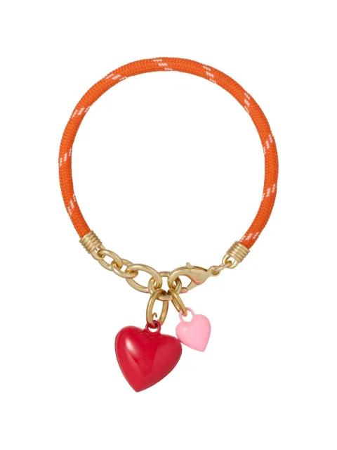 Happy Cord double-heart charm bracelet by ROXANNE ASSOULIN