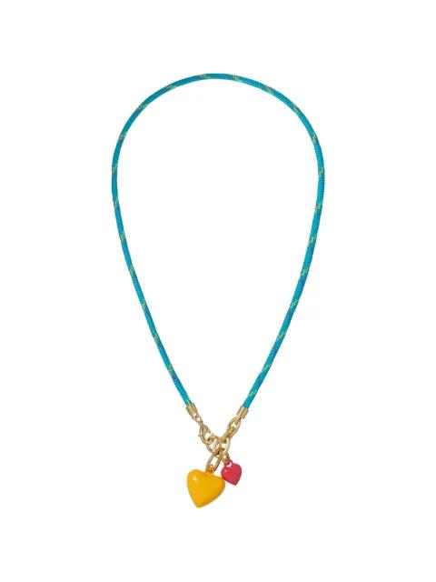 Happy Cord double-heart necklace by ROXANNE ASSOULIN