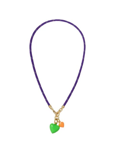 Happy Cord heart necklace by ROXANNE ASSOULIN