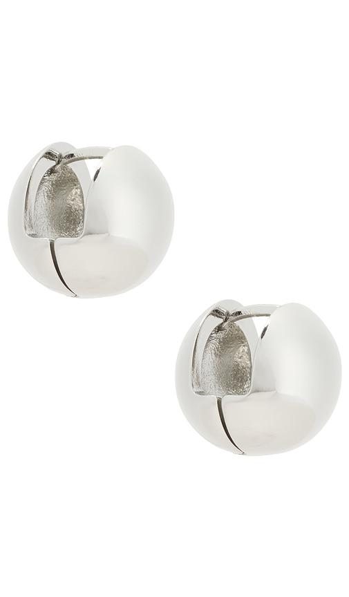 Roxanne Assoulin Baby Ball Earrings in Metallic Silver by ROXANNE ASSOULIN