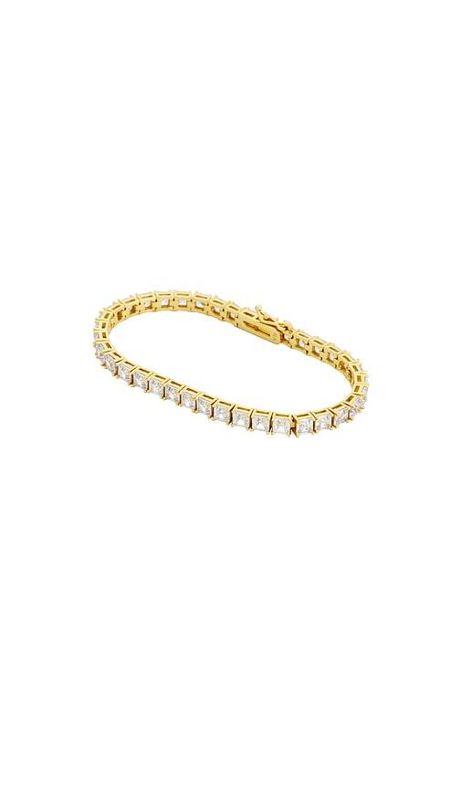 Roxanne Assoulin Gia Tennis Bracelet in Metallic Gold by ROXANNE ASSOULIN