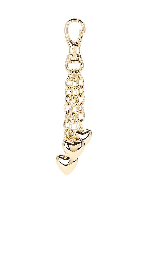 Roxanne Assoulin The Puffy Heart Bag Charm in Metallic Gold by ROXANNE ASSOULIN