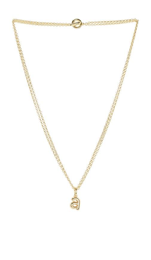Roxanne Assoulin The Puffy Initial Necklace in Metallic Gold by ROXANNE ASSOULIN
