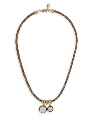 The Cubic Double Drop Cord Necklace by ROXANNE ASSOULIN