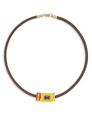 The Cylinder Cord Necklace by ROXANNE ASSOULIN