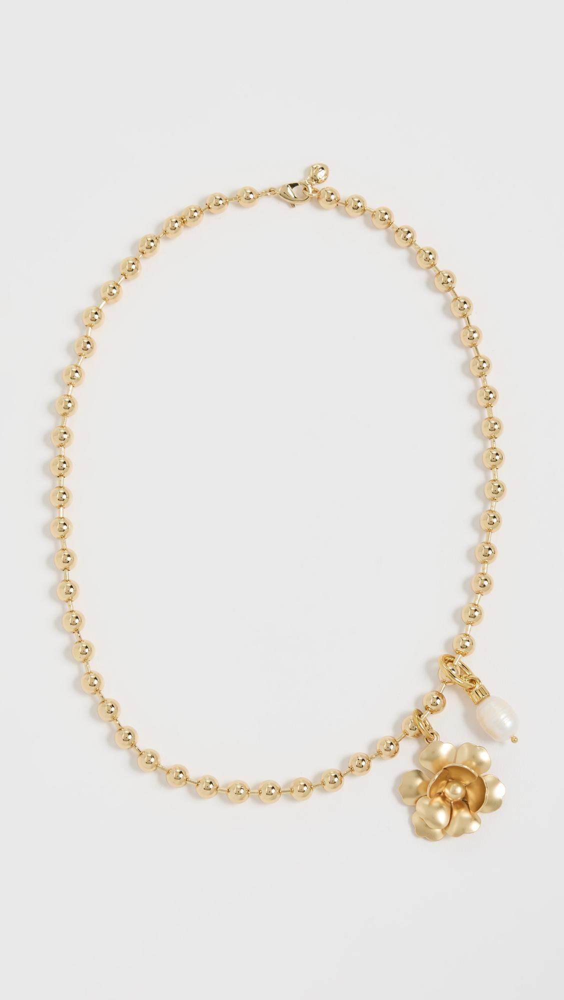 The Flower Meets The Pearl Necklace by ROXANNE ASSOULIN