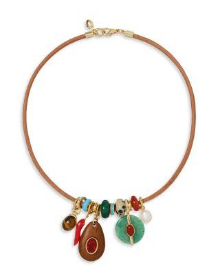 The Leather Little Treasure Necklace by ROXANNE ASSOULIN