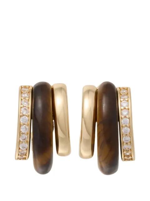The Stone huggie earrings by ROXANNE ASSOULIN