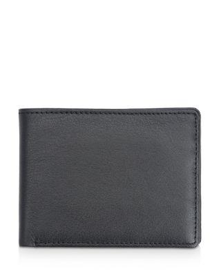 Leather RFID-Blocking Bifold Wallet by ROYCE NEW YORK