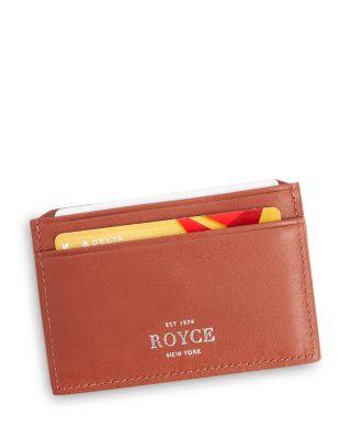 Leather RFID-Blocking Executive Slim Credit Card Case by ROYCE NEW YORK