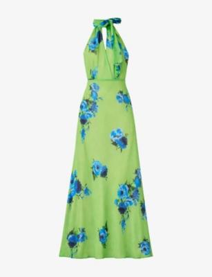 Athena Tie-Neck Floral-Print Woven Maxi Dress by RO&ZO