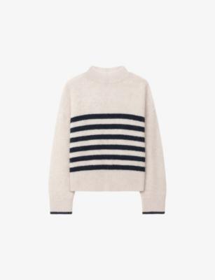Breton-Stripe High-Neck Wool-Blend Jumper by RO&ZO