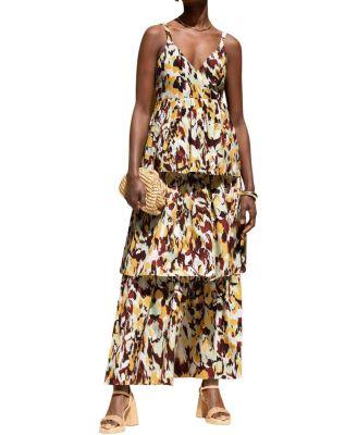 Confetti Printed Tiered Dress by RO&ZO