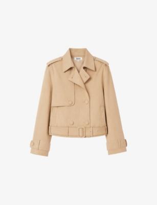Cropped Belted-Hem Cotton Trench by RO&ZO