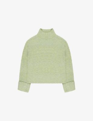 Deep-Cuff High-Neck Bouclé Jumper by RO&ZO