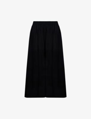 Elasticated-Waist Wide-Leg Cotton-Poplin Culottes by RO&ZO