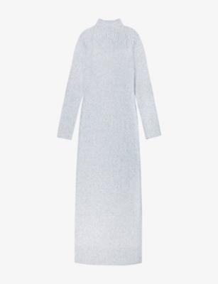 High-Neck Ribbed-Knit Maxi Jumper Dress by RO&ZO