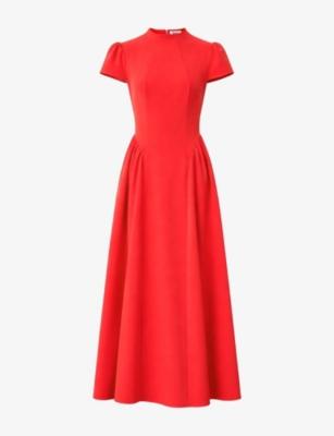 Mariam Cap-Sleeve Stretch-Woven Maxi Dress by RO&ZO
