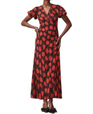Printed V-Neck Dress by RO&ZO