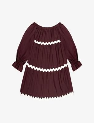 Scalloped-Trim Off-Shoulder Cotton Mini Dress by RO&ZO
