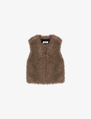 Shaggy-Sleeveless Faux-Fur Gilet by RO&ZO
