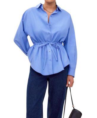 Stripe Long Sleeve Channel Waist Shirt by RO&ZO