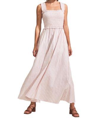 Stripe Shirred Dress by RO&ZO