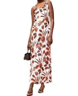 Tropical Floral Linen Blend Dress by RO&ZO