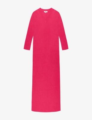 V-Neck Knitted Cotton-Blend Midaxi Jumper Dress by RO&ZO