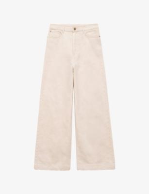 Wide-Leg Mid-Rise Denim Jeans by RO&ZO