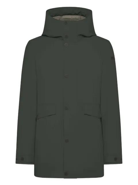 hoodied buttoned coat by RRD
