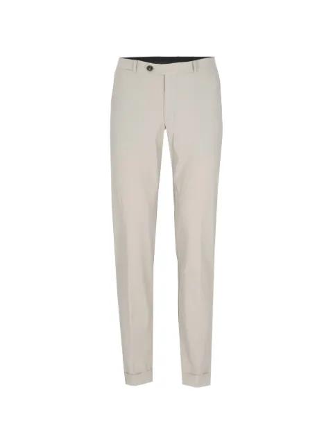 logo-patch turn-up trousers by RRD