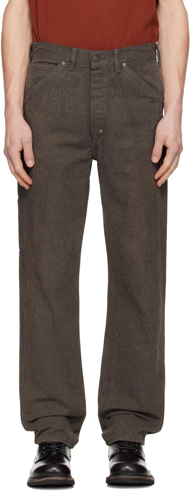 Brown Hamilton Flat Front Trousers by RRL
