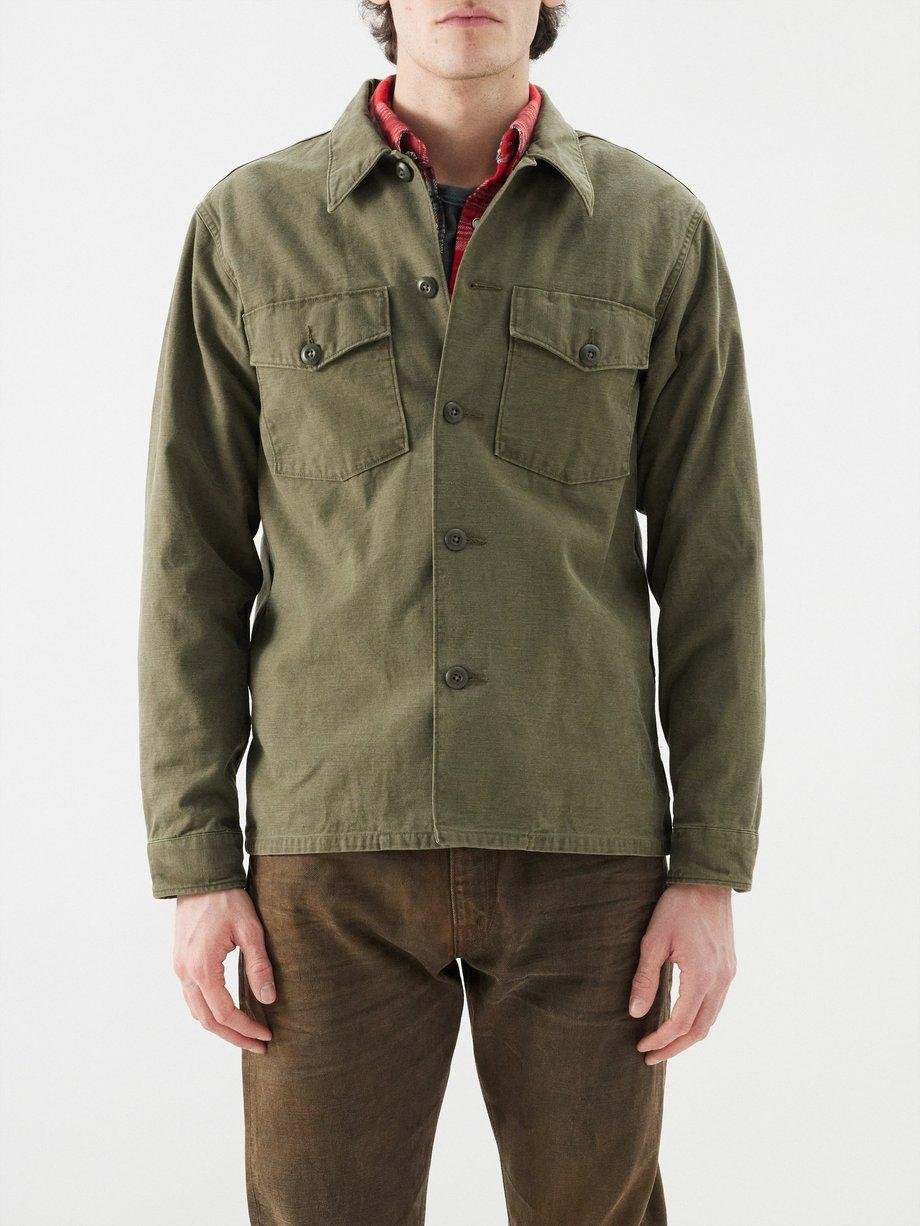 Flap-pocket cotton overshirt by RRL