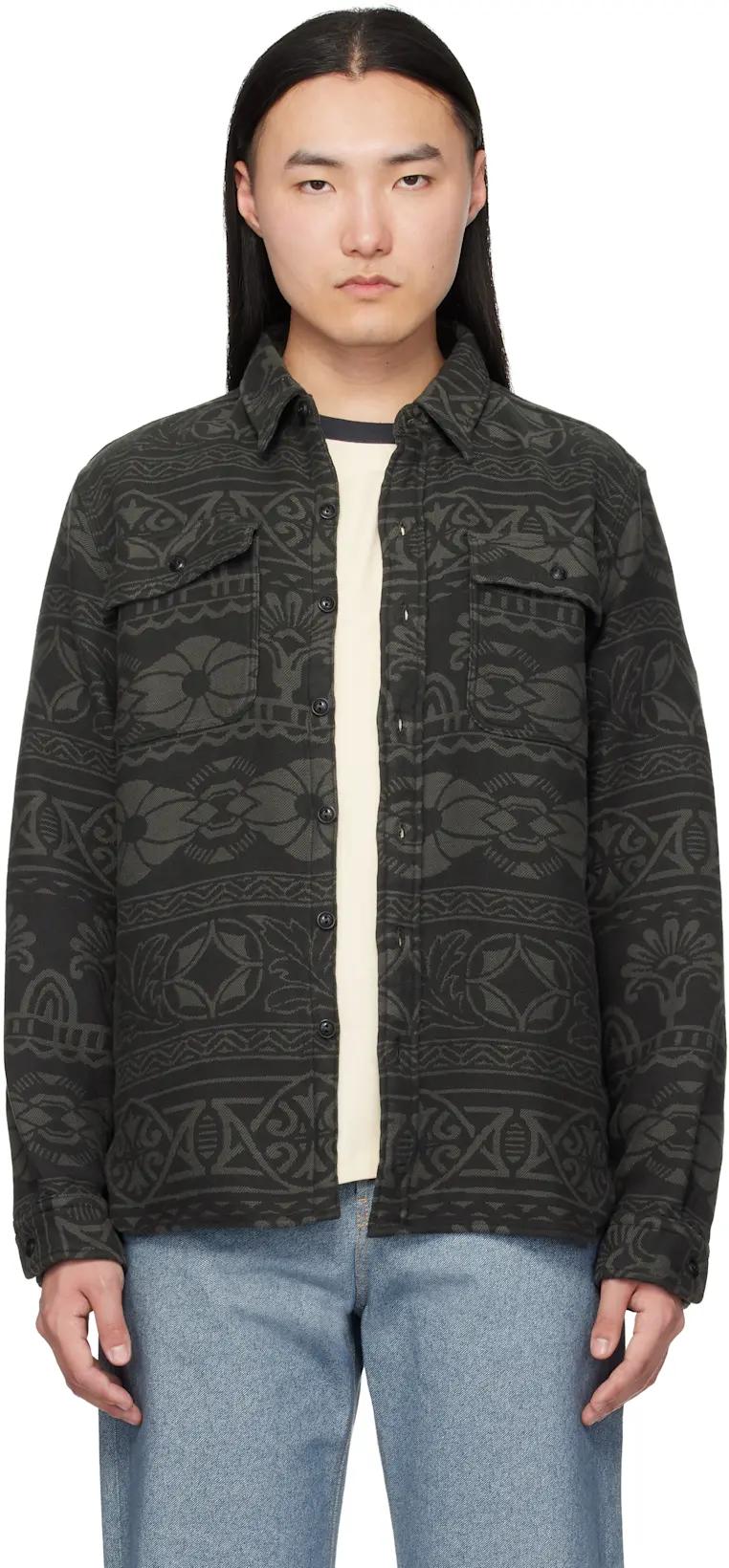 Gray Jacquard Work Shirt by RRL