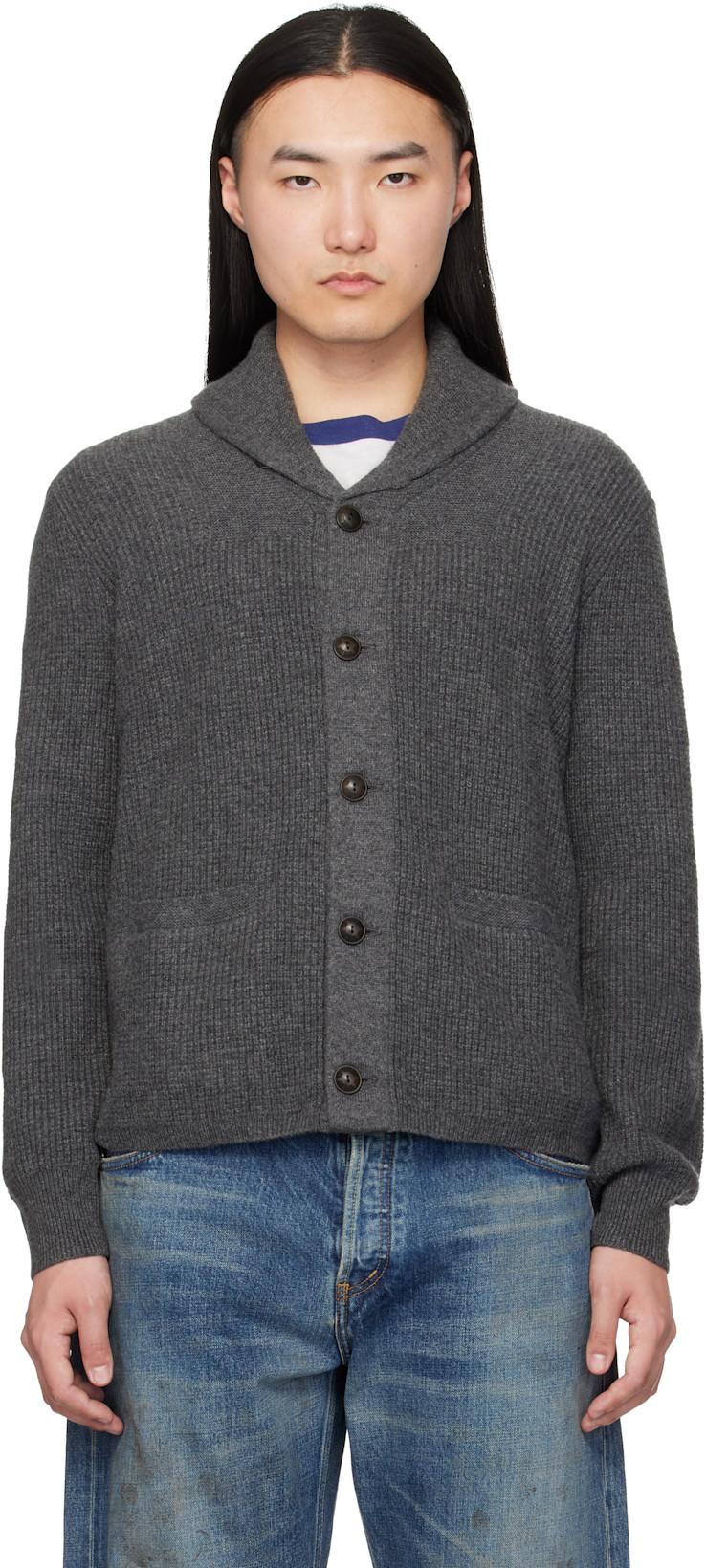 Gray Shawl Cardigan by RRL