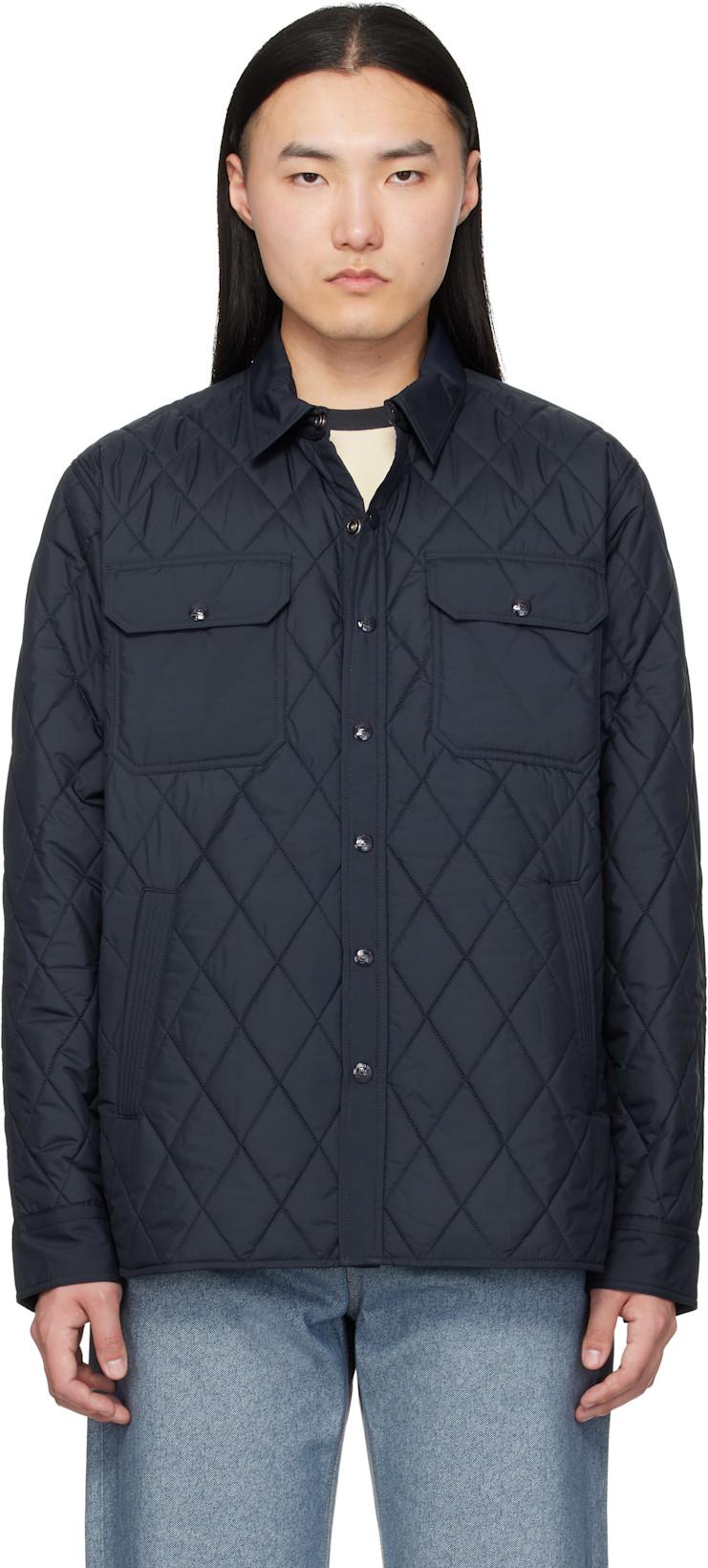 Navy Quilted Overshirt by RRL